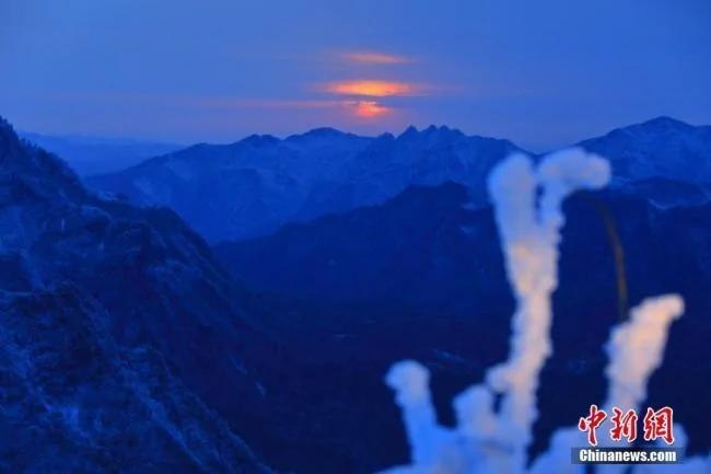 四川光霧山雪後銀裝素裹 美不勝收