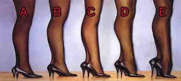 心理測試：哪一雙腿係男人的？測你的判斷力！