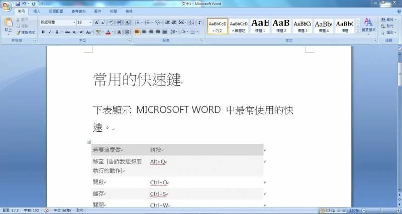10個必學Microsoft Word快捷鍵