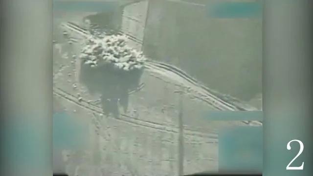 武裝分子車輛直接被轟成漏勺 美國空軍公布戰場錄像