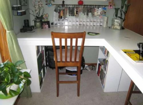 木工DIY！簡單書櫃變身豪華大書桌