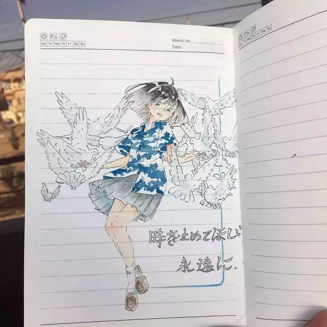 小姐姐在2元小本上塗塗畫畫 驚艷了成千上萬網友! 圖集 14 小姐姐在2元小本上塗塗畫畫 驚艷了成千上萬網友! 圖集