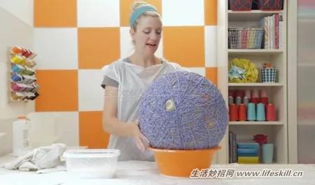 教你DIY這種漂亮的紗線燈罩
