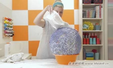 教你DIY這種漂亮的紗線燈罩