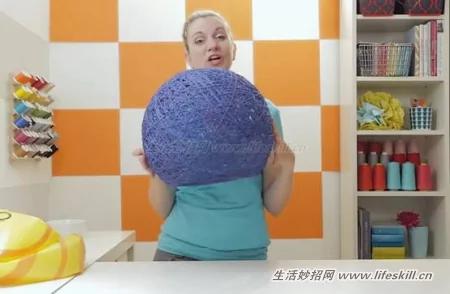 教你DIY這種漂亮的紗線燈罩