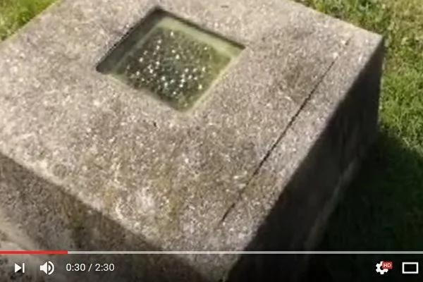 美国佛蒙特州长青公墓(Evergreen Cemetery)内,有个埋葬前医生史密斯(Timothy Clark Smith)的坟墓设有玻璃天窗。(视频撷图)