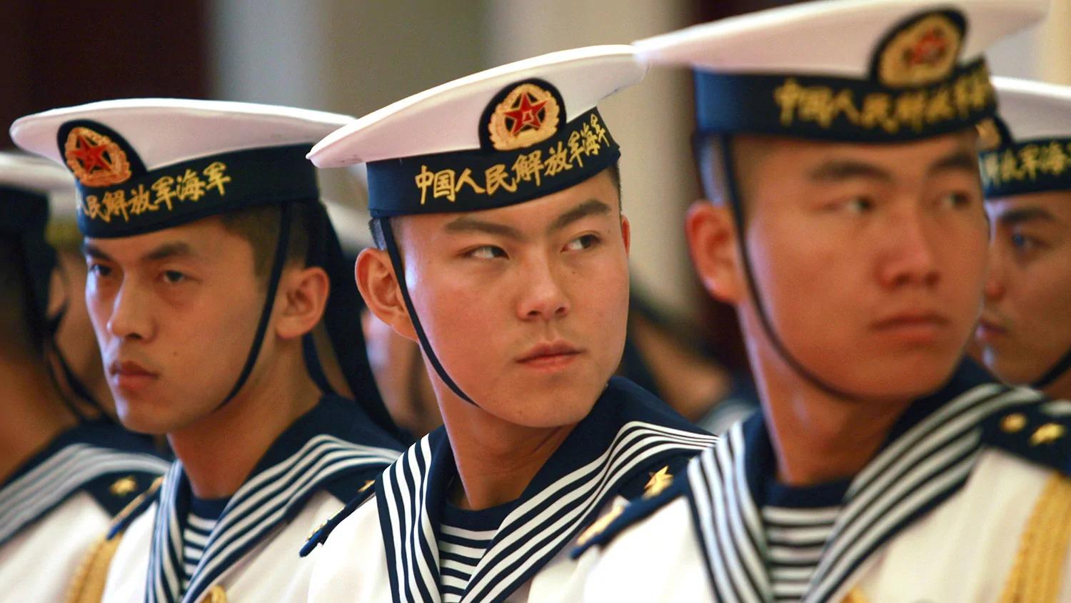 图为中国人民解放军海军。（美联社）